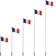 FLAGMASTER Mât de drapeau – Forme cylindrique en aluminium avec dispositif de hissage inclus – hauteur total 6,50 m-1