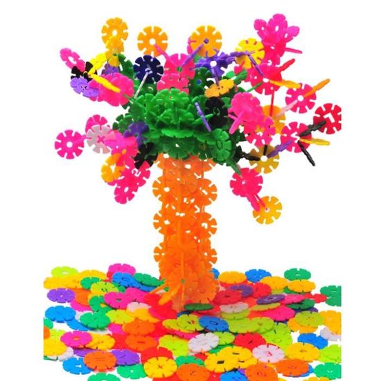 500 Blocs Flocons De Neige ABS – 30 Mm – Montessori – Jouet Créatif 4 Ans+
