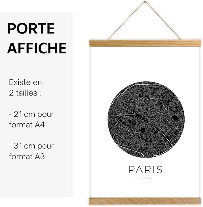 Cadre Photo Magnétique En Bois - Rail Aimanté Pour Affiches Et Photos | 40cm De Large | TTBAODAN