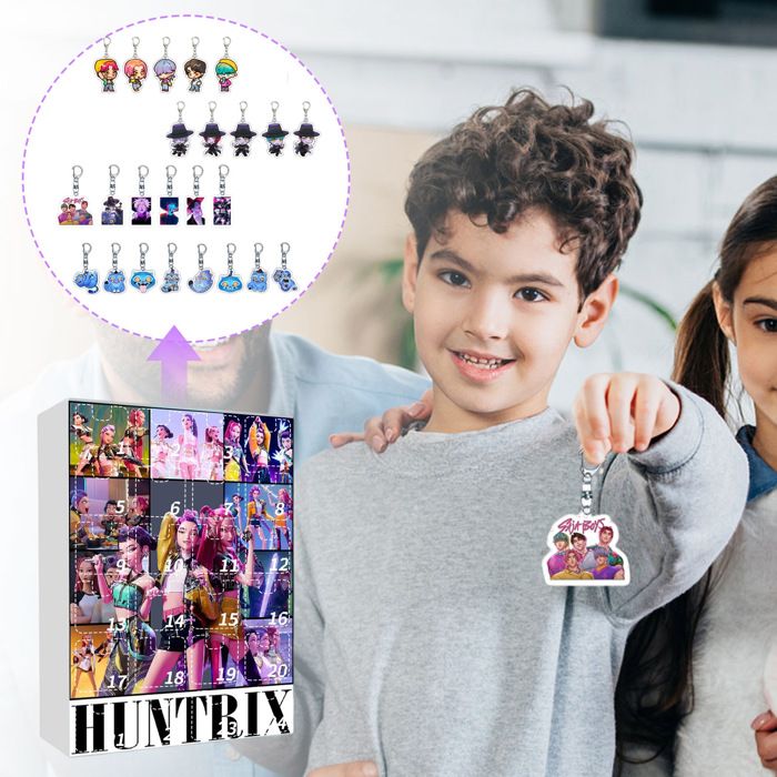 Calendrier De L'Avent 2025 Avec 24 Porte-clés Acrylique - Décorations Anime, Cadeau Pour Noël, Halloween, Collectionneurs