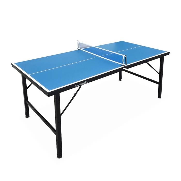 Mini Table De Ping Pong 150x75cm - table pliable INDOOR bleue