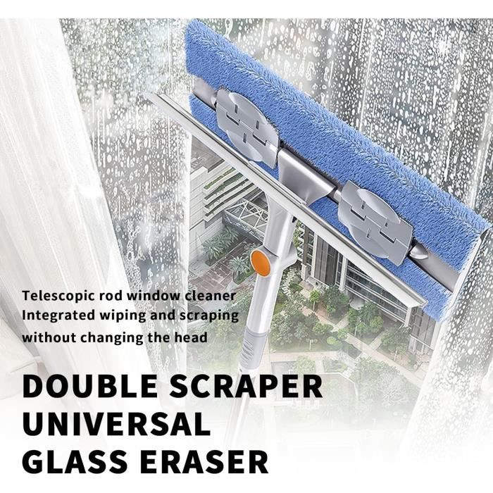 QWORK Raclette à Vitre, Lave Vitre Telescopique, De 29 à 200 Cm Manche