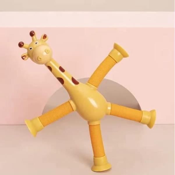 Jouet Tube Girafe - Pop Tube - Ventouse - ABS Durable - 3 Ans Et Plus