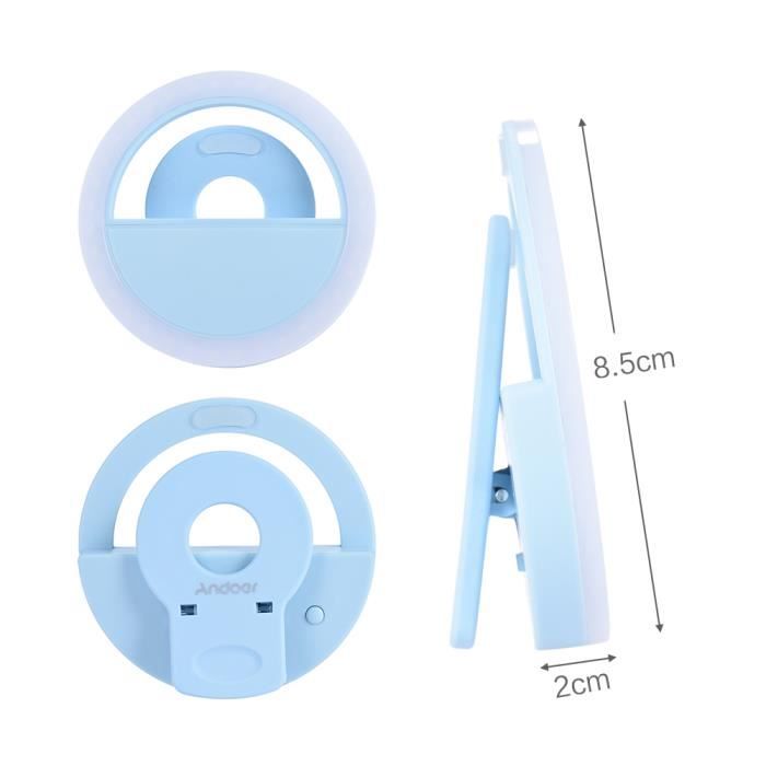 Anneau Lumineux Magnétique Pour Selfie - LED Rechargeable, Miroir, 360° - Pour Vidéos, Maquillage, Streaming