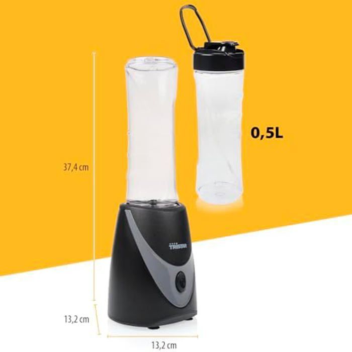 Tristar BL-4485 Blender To Go Smoothie Maker 500ml - 250W Lames Inox