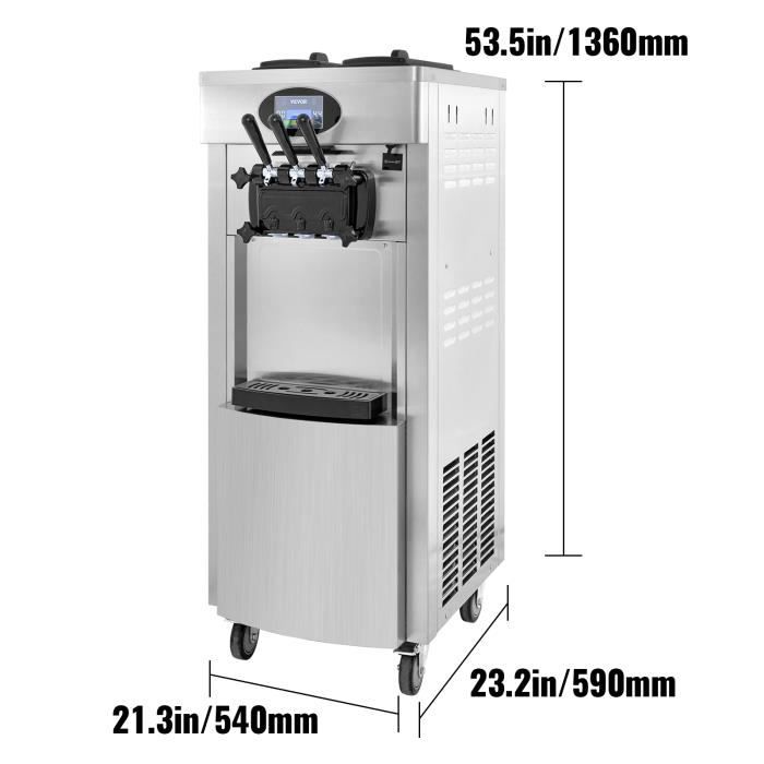 Machine à Crème Glacée VEVOR Modèle YKF8228H 2028 L/h 2