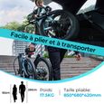 Vélo Électrique -ADO Air 20S-VTT Ville E-Bike 20Pouce -transmission par courroie-amortisseur - assisté autonomie 100KM(Bleu)-2
