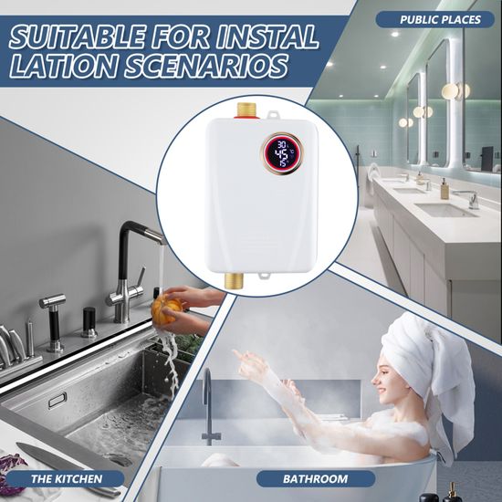 Chauffe-eau électrique Instantané Sans Réservoir – Pour Douche Ou évier