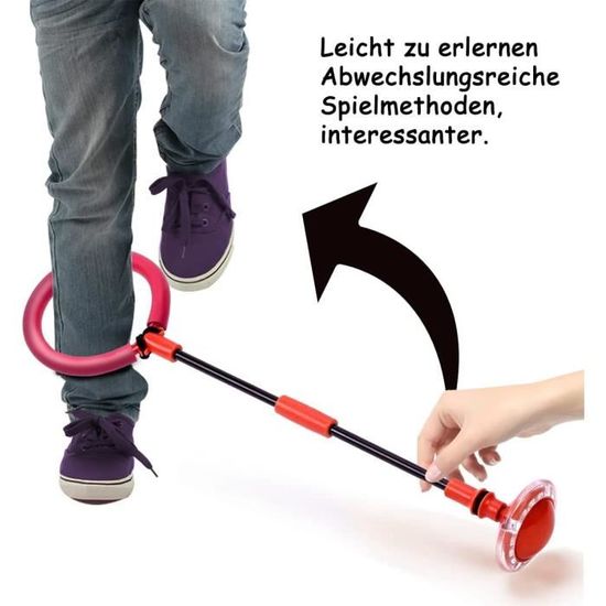 Cheville Skip Ball Flash – Anneau De Saut Clignotant Pliable Pour Enfants Et Adultes – Jouet Sport Plein Air (Rouge)