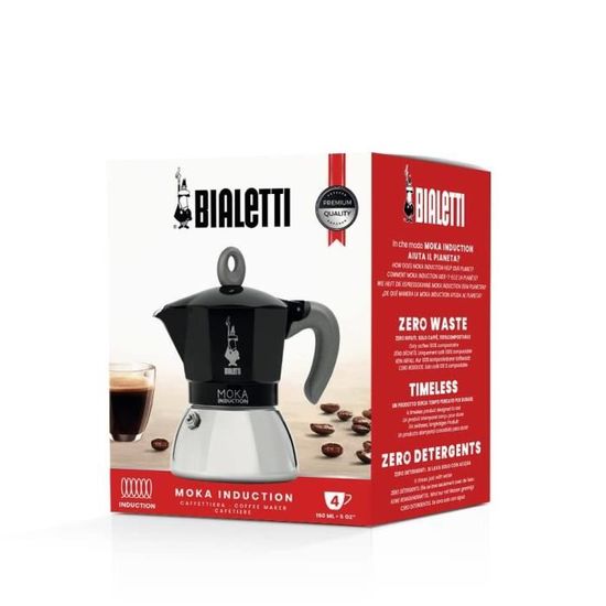 Bialetti Cafetiere New Brikka 4 tasses (170 ml), Espresso cremeux comme au  Bar, Ne convient pas aux plaques a induction, Tass - Cdiscount Maison