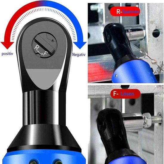 DayPlus Clé à Cliquet Sans Fil 12 V Avec 2 Batteries Li-ion 1