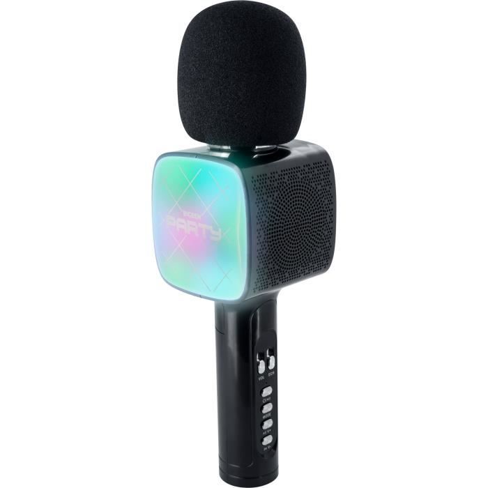 Microphone sur pied lumineux ajustable avec haut-parleur, effets sonores,  Reine des Neiges au meilleur prix