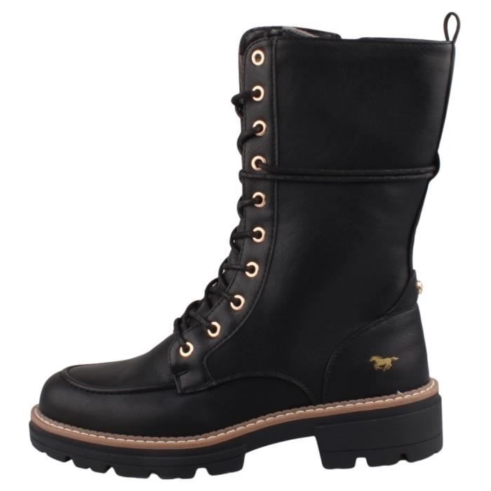 Bottines Femme Mustang Noir Haute tige Talon 4 cm