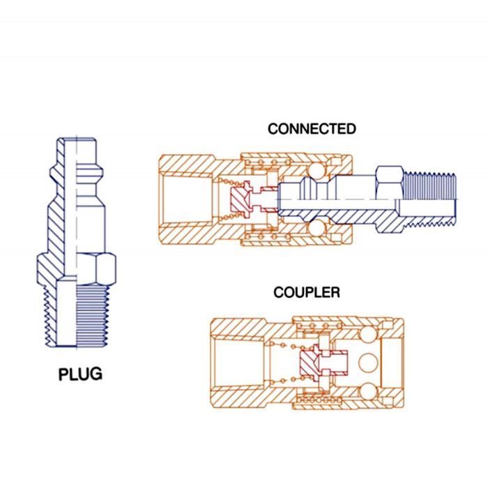 Lot De Raccords De Tuyauterie Pour Compresseur D'air, Laiton Et Acier, Avec Jauges Weiss 100 Psi