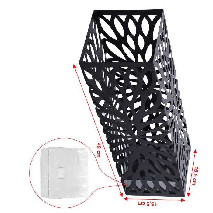 Porte Parapluies En Métal Carré Avec Un Plateau Et Crochet Luc48b Songmics%c2%ae 155 X 49 X 155 Cm Noir Porte Parapluies En Métal Carré Avec Un Plateau Et Crochet Luc48b Songmics%c2%ae 155 X 49 X 155 Cm Noir