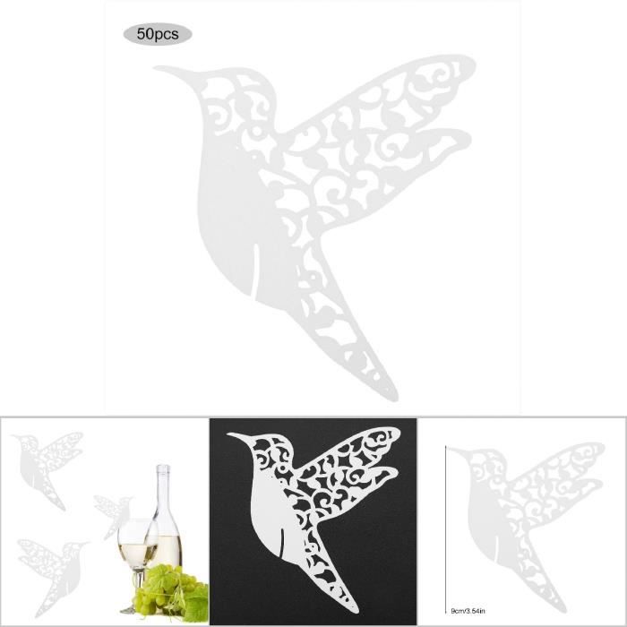 Cartes De Place Mariage Motif Rose Découpé - Lot De 10, 12x9 Cm, Papier Nacré - Vert Clair - 4