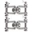 10mm Manille Pivotante Robuste 304 Dispositif de Manille de Roulement dancre de Rupture danneau de Pivot dacier Inoxydable pour le Levage 