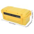 Duokon L'ABS renforce le boîtier de rangement de boîte à outils étanche antichoc extérieur jaune en plastique dur avec coussin-3