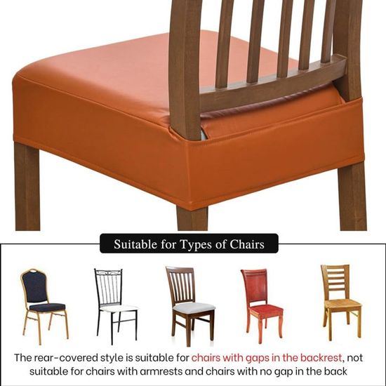 Lot De 2 Housses De Chaise Avec Accoudoirs En Velours – Housse Universelle Pour Salle à Manger, Cuisine | Marron Foncé, Extensible