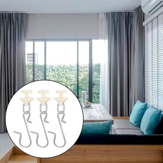 Guide Per Tendaggi - 100 Pezzi, Plastica Bianca, Universali - Foto 8