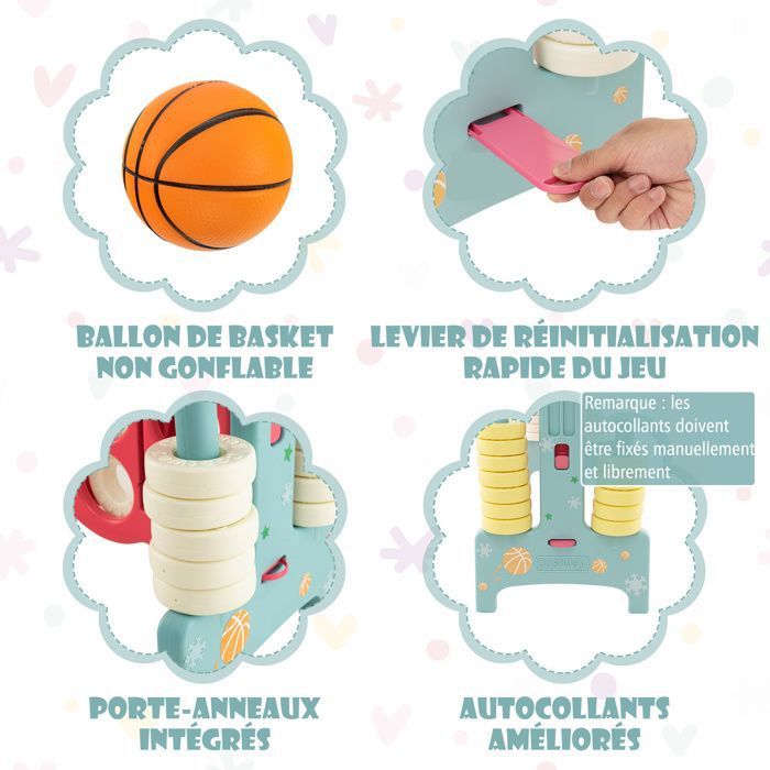 DREAMADE Puissance 4 Géant Pour Enfants Sur Pied 84 X 33 X 79 CM Av 42 Anneaux Levier De Reinitialisation Du Jeu Jeu De S Amz