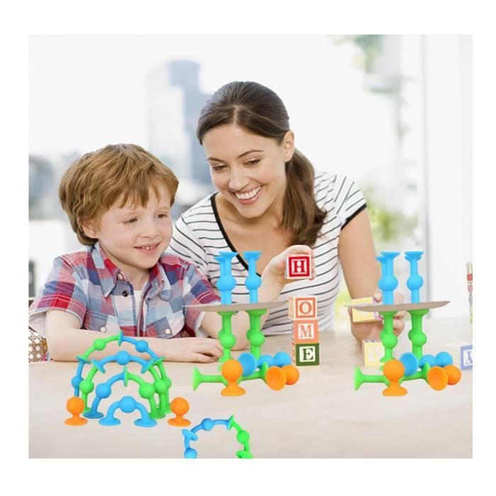 Jouets Ventouse Silicone Enfants - 10 Pièces Animaux | Pour Bain, Fenêtre, Anti-Stress | Cadeau 3 4 5 Ans Garçons Filles