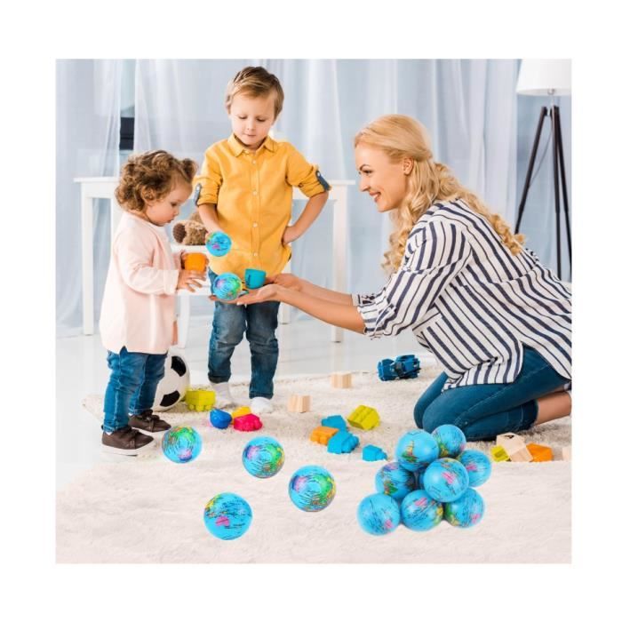 Lot De 30 Balles Anti-Stress Faciales – 4,7 Cm, PU Mignon, 16 Expressions – Cadeaux Anniversaire, Récompenses