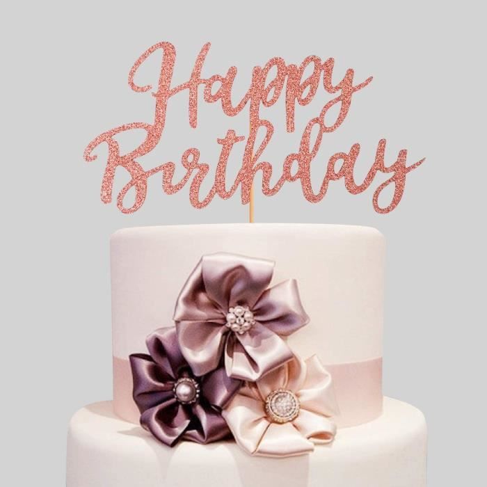 24 pièces scintillantes 60 ans Decoration Gateau Anniversaire, Joyeux Anniversaire Cake Topper, deco gateau anniversaire Femmes Homme (Argent-1966