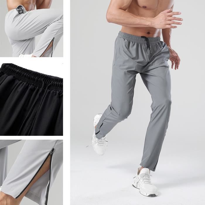 Pantalon Homme Jogging Homme Leger d exterieur de Sport Pantalon de Randonnee a Sechage Rapide avec Poches Zippees Gris Fonce Gris fonce Cdiscount Pret a Porter