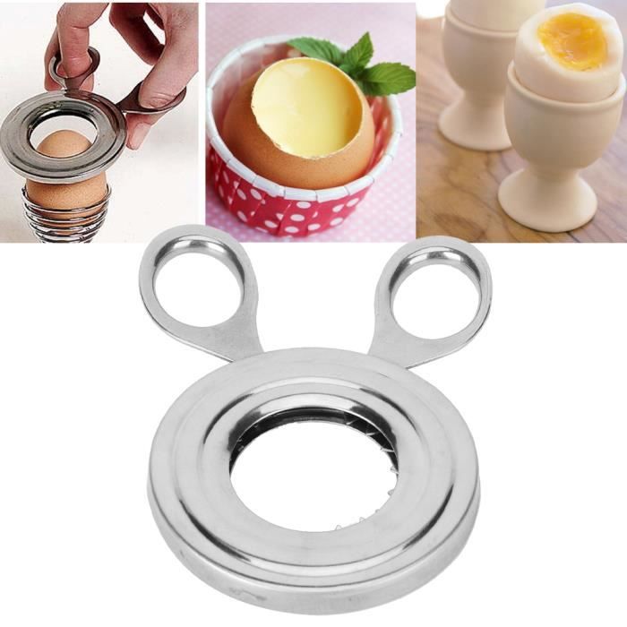 2PCS Ouvre-Oeuf Coupe Coquille Acier Inoxydable - Ciseaux à Oeuf à La Coque Précis Ouvre Oeuf Acier