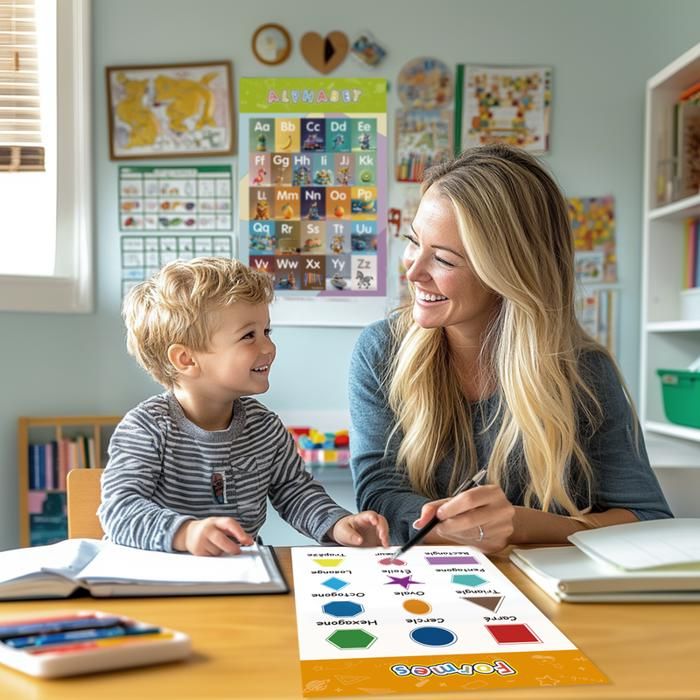 Affches Pédagogques Alphabet Et Nombres, Poster Mnmalste Aux