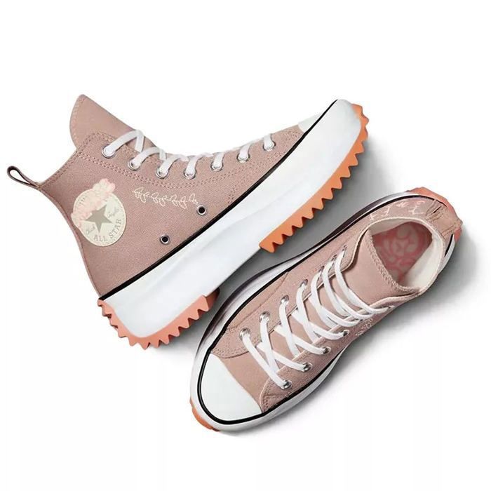 Basket Converse RUN STAR HIKE HI Rose/blanc Cdiscount Chaussures