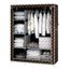 Organisateur De Rangement Anti Poussiere Pour Armoire Penderie En Tissu Portable Avec Etageres En Metal Noir Et Dore Achat Vente Armoire De Chambre Organisateur De Rangement Soldes Sur Cdiscount Des Le