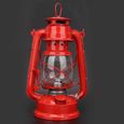 ARAMOX Lanterne au kérosène Lampe à Pétrole Vintage Lanterne de Fer Lampe à Huile de Fête Décoration Cadeau(Rouge)-0
