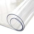 Nappe Transparente épaisseur 2 mm – Rectangle 80 x 300 cm – Film épais Protection PVC Transparent 2 MM - Roulé sur Tube (sans Plis)-0