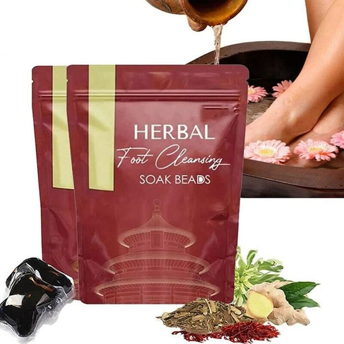 Deep Cleansing Japanese Herbal Foot Soak, Botanical Cleansing Foot Soak ...
