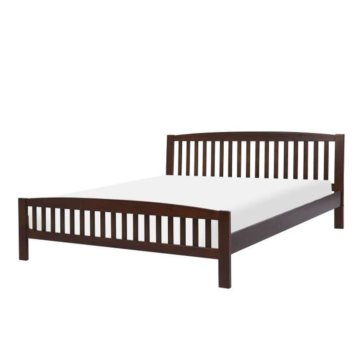Imagina Lit Adulte Contemporain Simili Blanc Et Noir Lit en bois 180x200 cm de couleur naturelle - Castres. - Cdiscount Maison