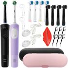 Brosse à dents électrique - ORAL-B - Vitality Pro - Violet et noir - Minuteur 2 min - Oscillant-rotatif