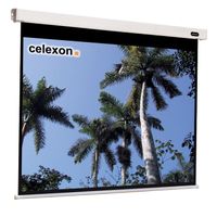 Ecran de projection motorisé CELEXON - 200 x 200 cm - Format 1:1 - Idéal pour Home Cinéma