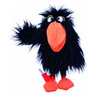 Marionnette Raven Qaux - Horror-Shop.com - Corbeau noir à bec mobile pour KITA & anniversaire