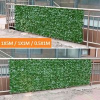 Brise Vue Clôture Feuille Verte Artificielle Couverture de Panneaux de Décoration Extérieure 50X100CM My10303