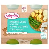 Petit pot pour bébé - Babybio - Repas Midi - Pomme de Terre - Haricots Verts - Colin