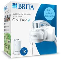 Système de filtration sur robinet - BRITA - ON TAP V - 600 L d'eau filtrée / 4 mois - 3 modes d'utilisations - 5 adaptateurs inclus