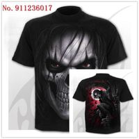 T-shirt imprimé en 3D,T-Shirt col rond avec tête de mort en 3D pour homme, manches courtes, style Hip-Hop, grande taille 6XL, 2021