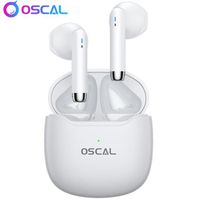 Oscal HiBuds 5 Ecouteur Bluetooth sans Fil Bluetooth 5.3 Oreillette Sportif Stéréo IPX4 étanche pour iOS Android - Blanc
