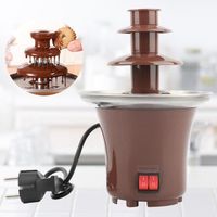 Fontaine à chocolat SODIAL - 3 couches - Tour de fusion automatique - 170 Watt - Marron