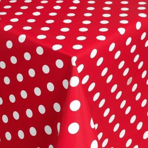 Nappe Ronde En Toile Cirée Rouge Cerise - Diamètre 160 Cm - Marque Paris Prix - PVC Imprimé