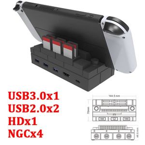 SUPPORT CONSOLE Noir B - Station d'accueil Portable pour Nintendo Switch, OLED, USB C vers HDMI, convertisseur de poignée