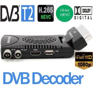 RÉCEPTEUR - DÉCODEUR   Mini accordeur numérique terrestre HEVC, DVB T2 H.