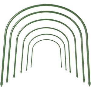 tunnel de culture pour légumes arche en acier avec revêtement en plastique vert æ— Lot de 6 petits cerceaux de serre de 1,2 m de long 